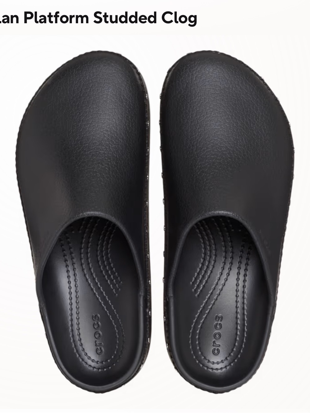 CROCS Dylan Platform Studded Clog - Black - Picture 2 of 7